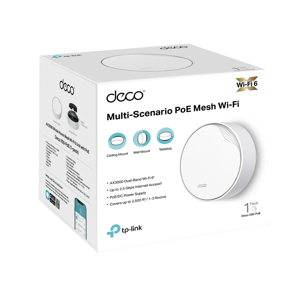 TP-Link Deco X50-PoE AX3000 1-Pack