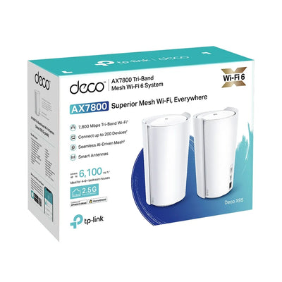 TP-Link Deco X95 AX7800 2-Pack Tri-Band Mesh WiFi 6 System