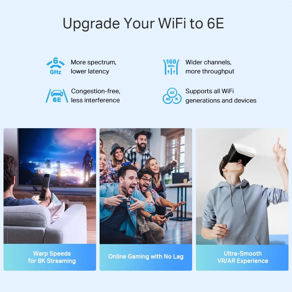 TP-Link Deco XE75 Pro AXE5400 2-Pack Tri-Band Mesh Wi-Fi 6E System with 2.5Gbps Port