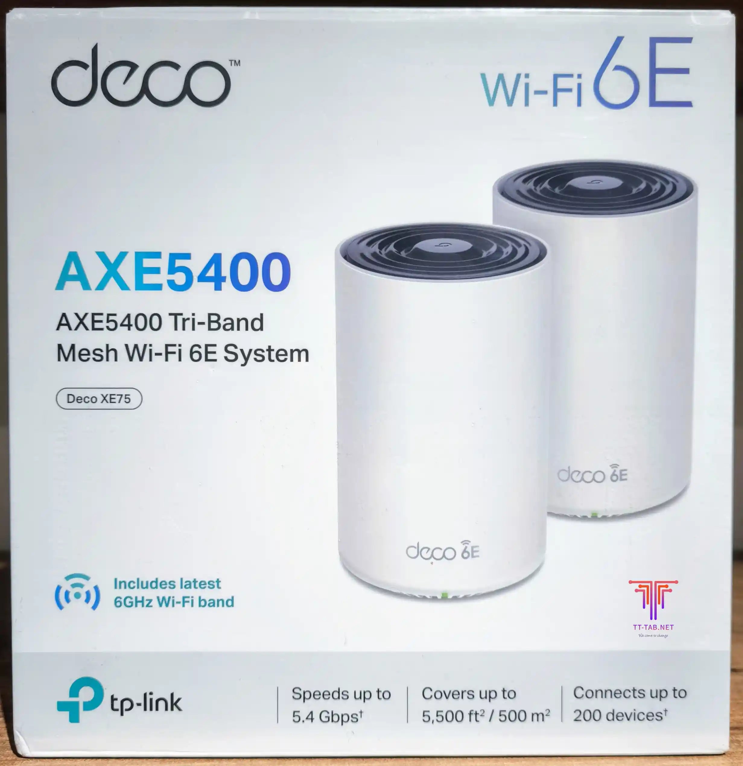 TP-Link Deco XE75 AXE5400 2-Pack Tri-Band Mesh Wi-Fi 6E System