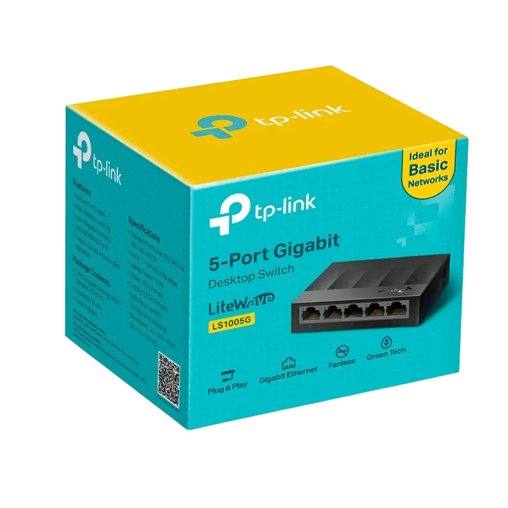 TP-Link LiteWave LS1005G 5-Port Gigabit Switch - للتقنيات الحديثة TT TAB متجر