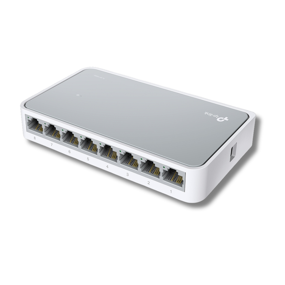 TP-Link TL-SF1008D 8-Port 10/100Mbps Desktop Switch - متجر TT Tab للتقنيات الحديثة