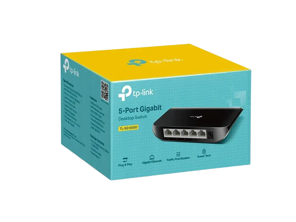 TP-Link TL-SG1005D 5-Port Gigabit Desktop Switch - للتقنيات الحديثة TT TAB متجر