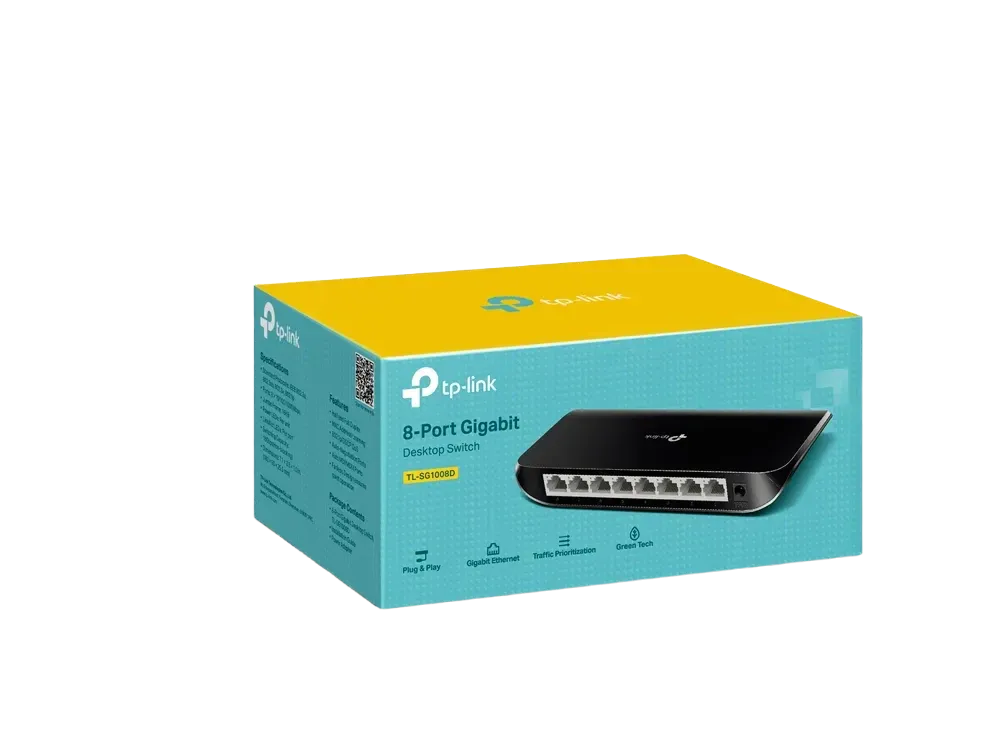 TP-Link TL-SG1008D 8-Port Gigabit Desktop Switch - للتقنيات الحديثة TT TAB متجر