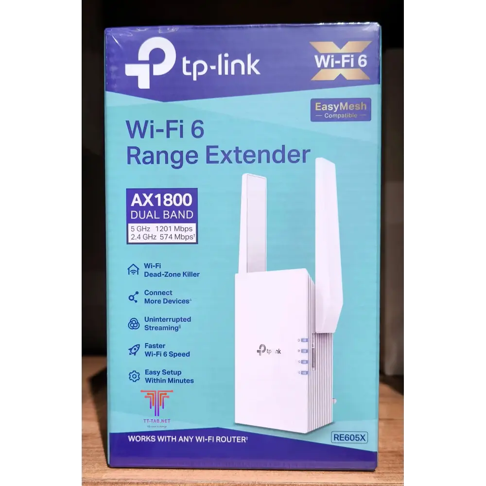 TP-Link RE605X AX1800 Wi-Fi6 Range Extender - للتقنيات الحديثة TT TAB متجر