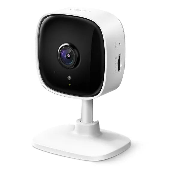 TP-Link Tapo C110 Home Security Wi-Fi Camera, white color, with motion detection and a built-in speaker.