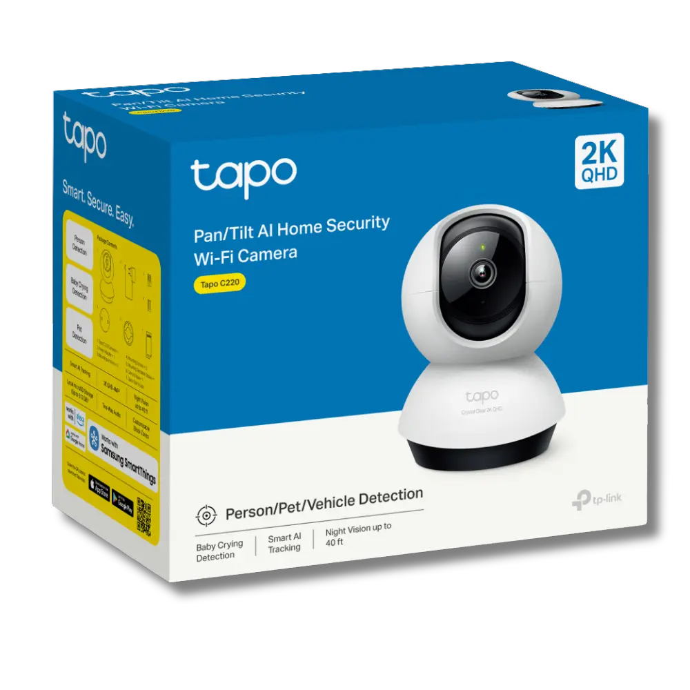 TP-Link Tapo C220 Pan/Tilt AI Home Security Wi-Fi Camera - للتقنيات الحديثة TT TAB متجر