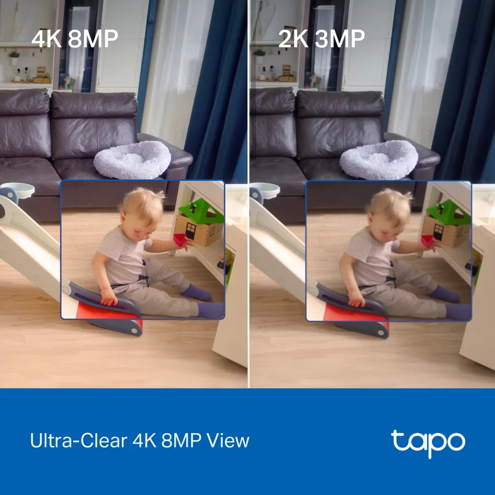 TP-Link Tapo C250 4K 8MP Pan/Tilt AI Home Security Wi-Fi Camera with Auto-Zoom Tracking - متجر TT Tab للتقنيات الحديثة