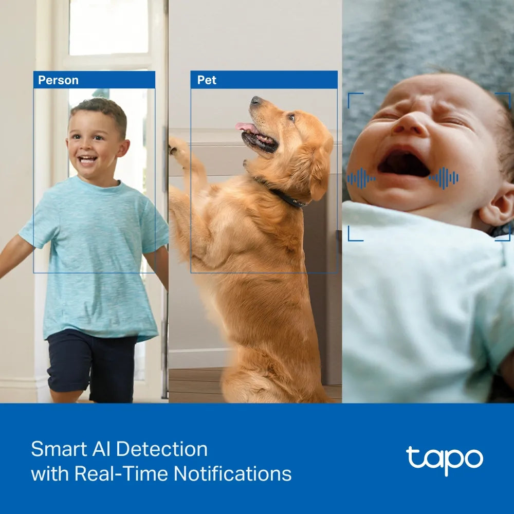 TP-Link Tapo C250 4K 8MP Pan/Tilt AI Home Security Wi-Fi Camera with Auto-Zoom Tracking - متجر TT Tab للتقنيات الحديثة