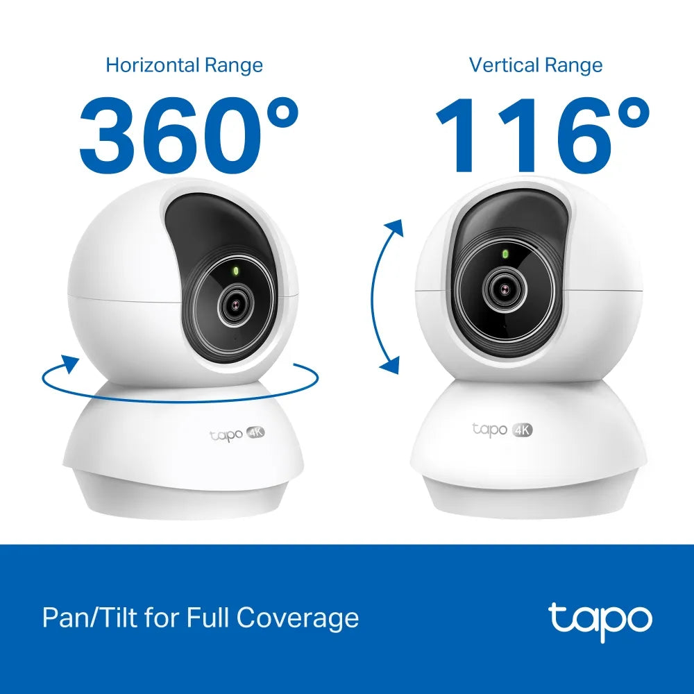 TP-Link Tapo C250 4K 8MP Pan/Tilt AI Home Security Wi-Fi Camera with Auto-Zoom Tracking - متجر TT Tab للتقنيات الحديثة