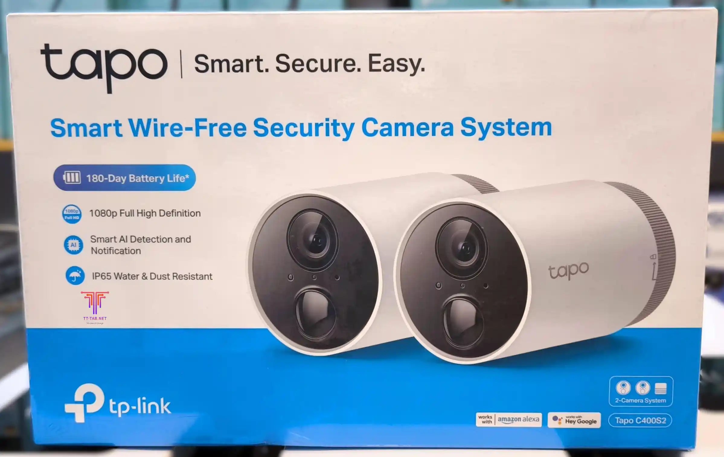 TP-Link Tapo C400S2 Smart Wire-Free Security Camera System, 2-Camera System