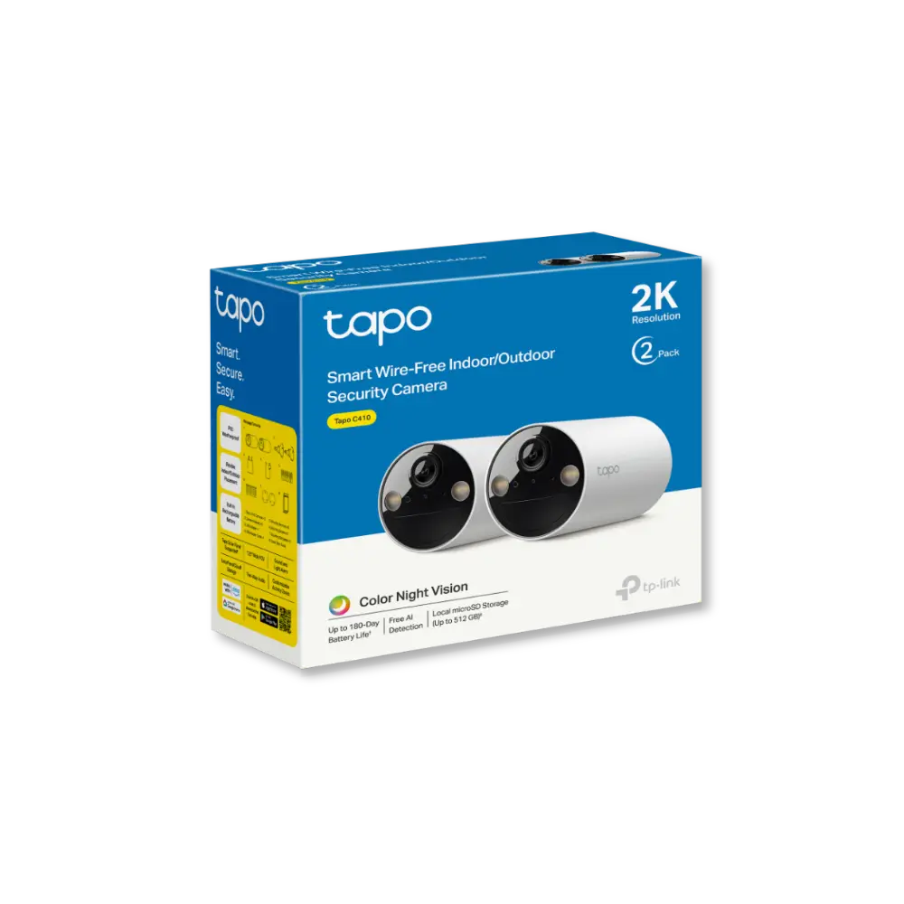 TP-Link Tapo C410 2K 3MP Battery-Powered Outdoor Security Wi-Fi Camera 2-Pack - متجر TT Tab للتقنيات الحديثة