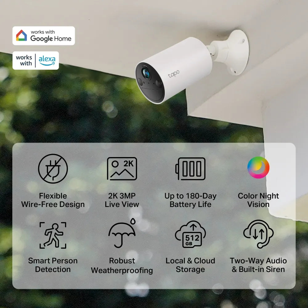 TP-Link Tapo C410 2K 3MP Battery-Powered Outdoor Security Wi-Fi Camera - متجر TT Tab للتقنيات الحديثة