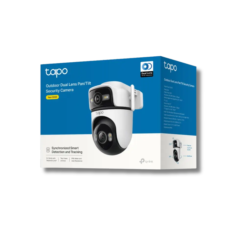 TP-Link Tapo C545D Dual-Lens 2K 3MP Outdoor Pan/Tilt Security Wi-Fi 6 Camera - متجر TT Tab للتقنيات الحديثة