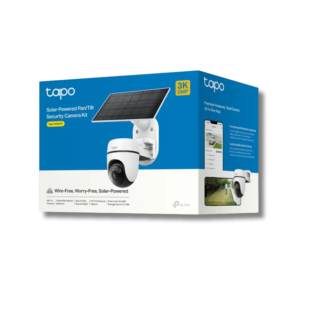 TP-Link Tapo C630 KIT 3K 5MP Solar-Powered Pan/Tilt Security Camera Kit - متجر TT Tab للتقنيات الحديثة