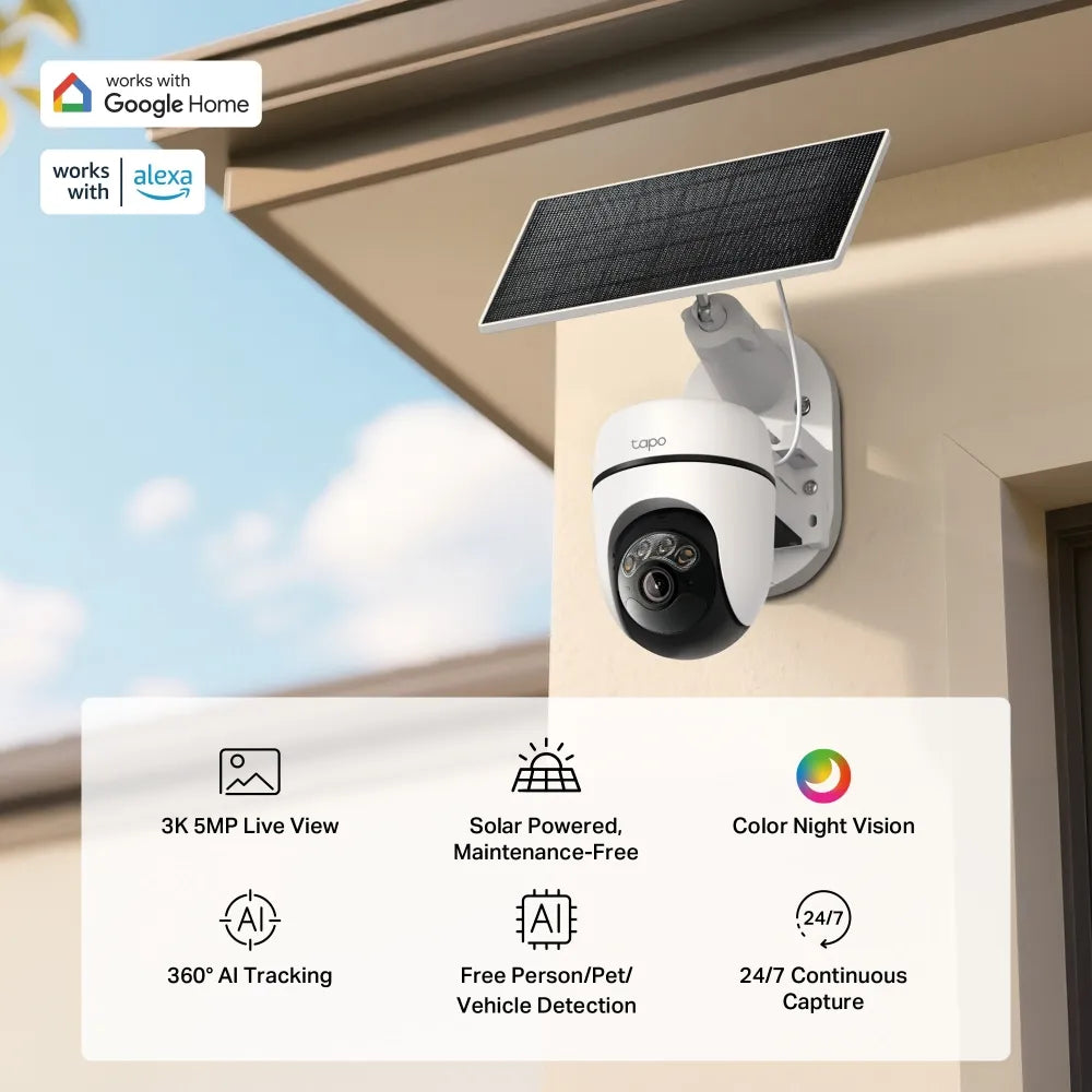 TP-Link Tapo C630 KIT 3K 5MP Solar-Powered Pan/Tilt Security Camera Kit - متجر TT Tab للتقنيات الحديثة