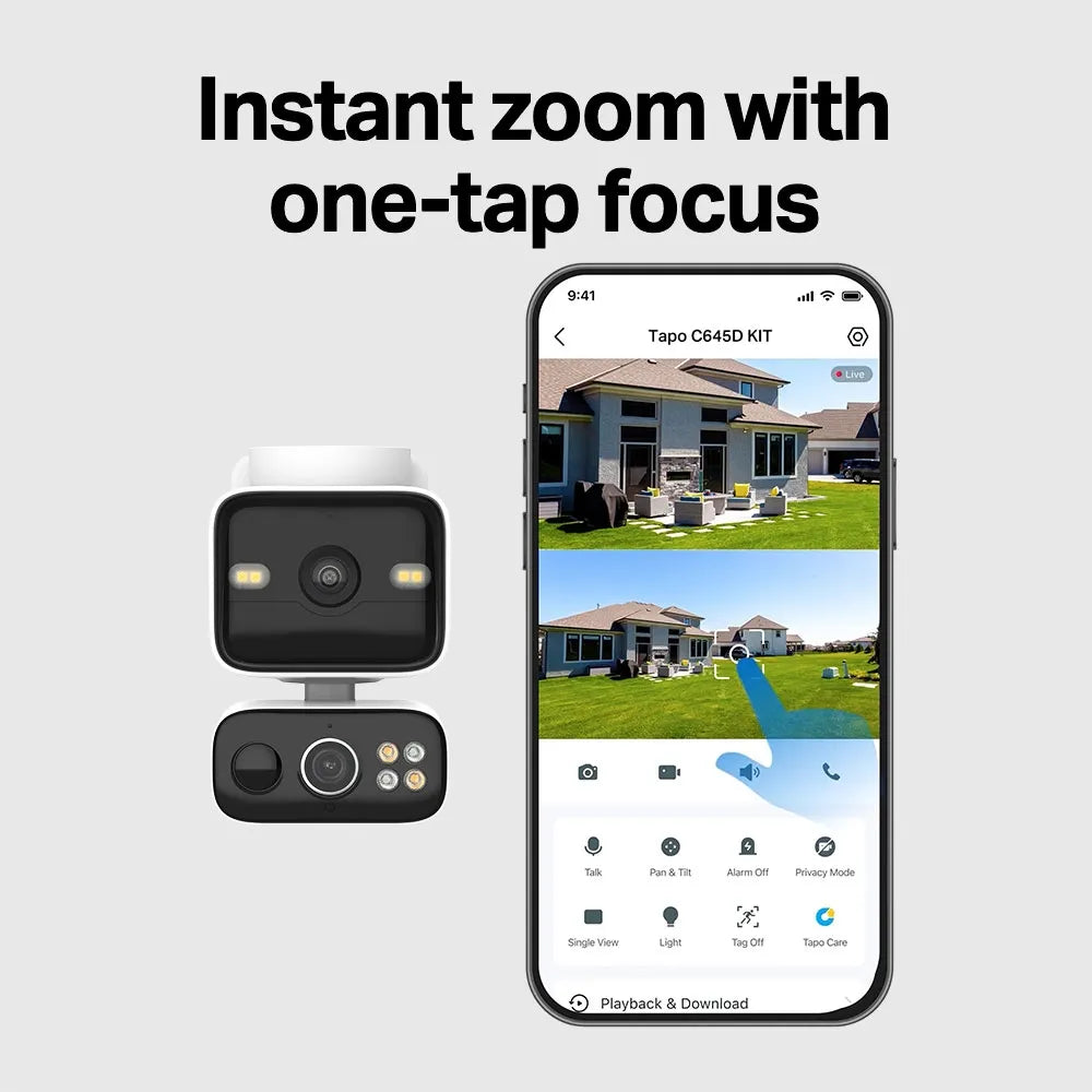 TP-Link Tapo C645D KIT Solar-Powered Dual-Lens Pan/Tilt Security Camera Kit - متجر TT Tab للتقنيات الحديثة