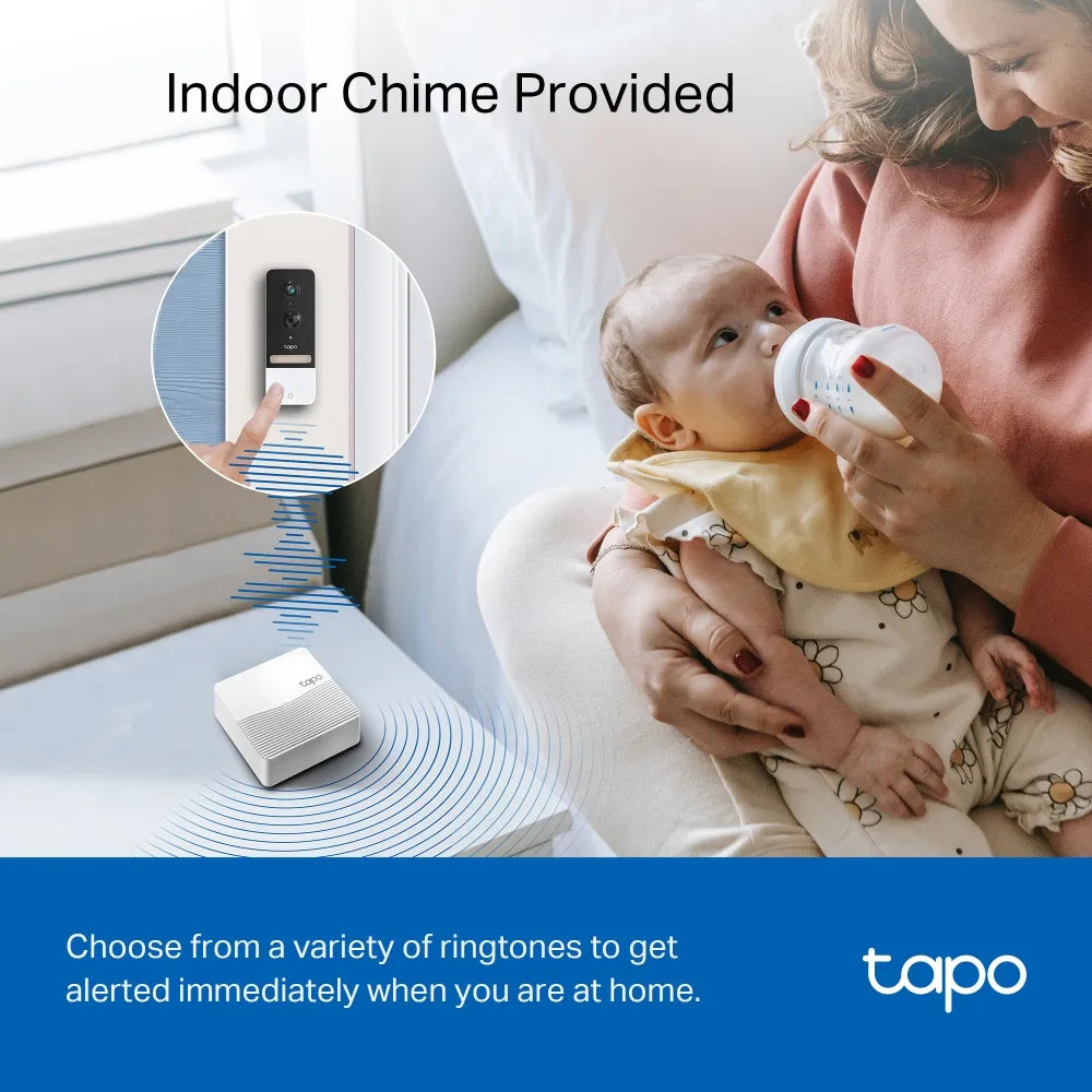 TP-Link Tapo D230S1 2K 5MP Smart Battery Video Doorbell Camera Kit with H200 Hub - متجر TT Tab للتقنيات الحديثة