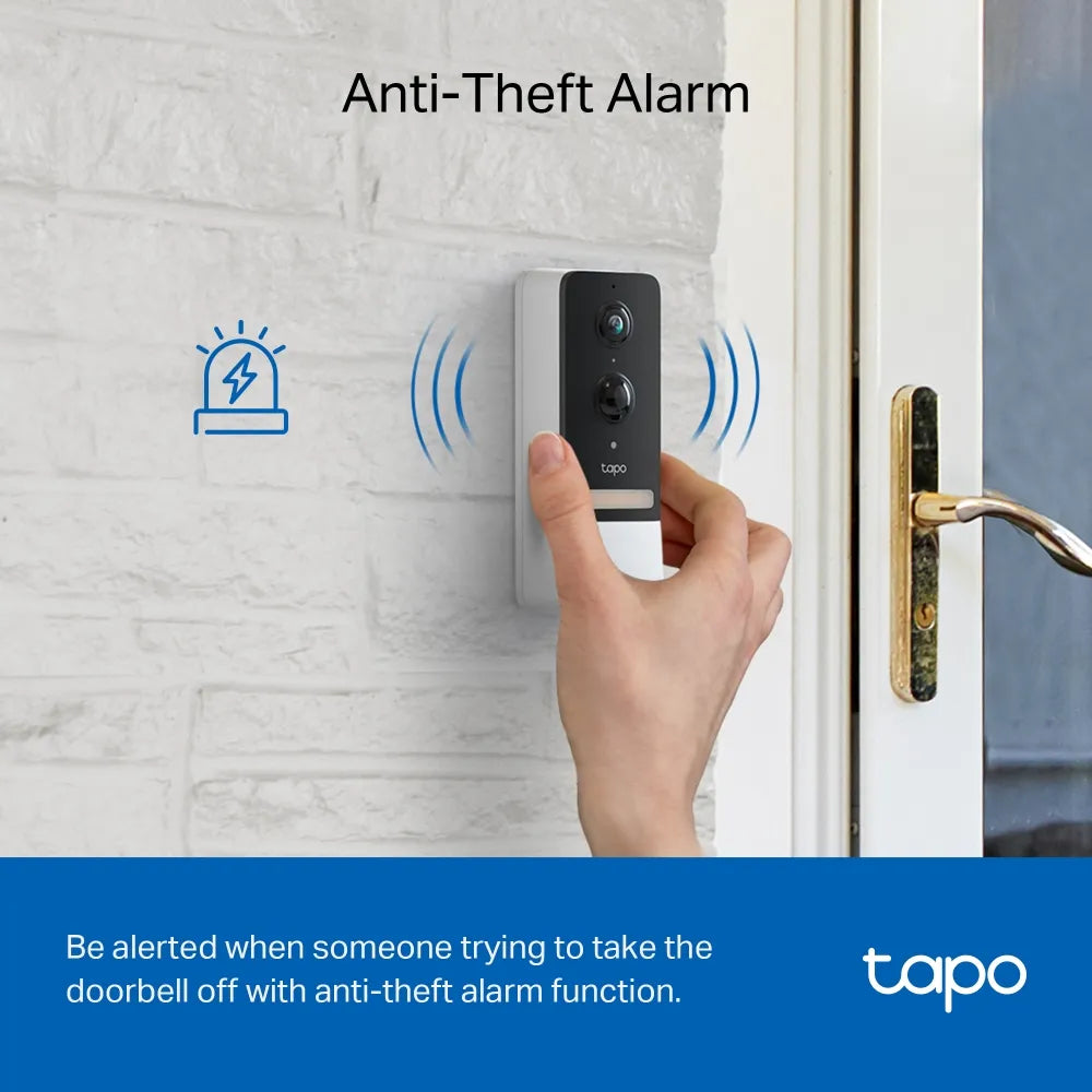 TP-Link Tapo D230S1 2K 5MP Smart Battery Video Doorbell Camera Kit with H200 Hub - متجر TT Tab للتقنيات الحديثة