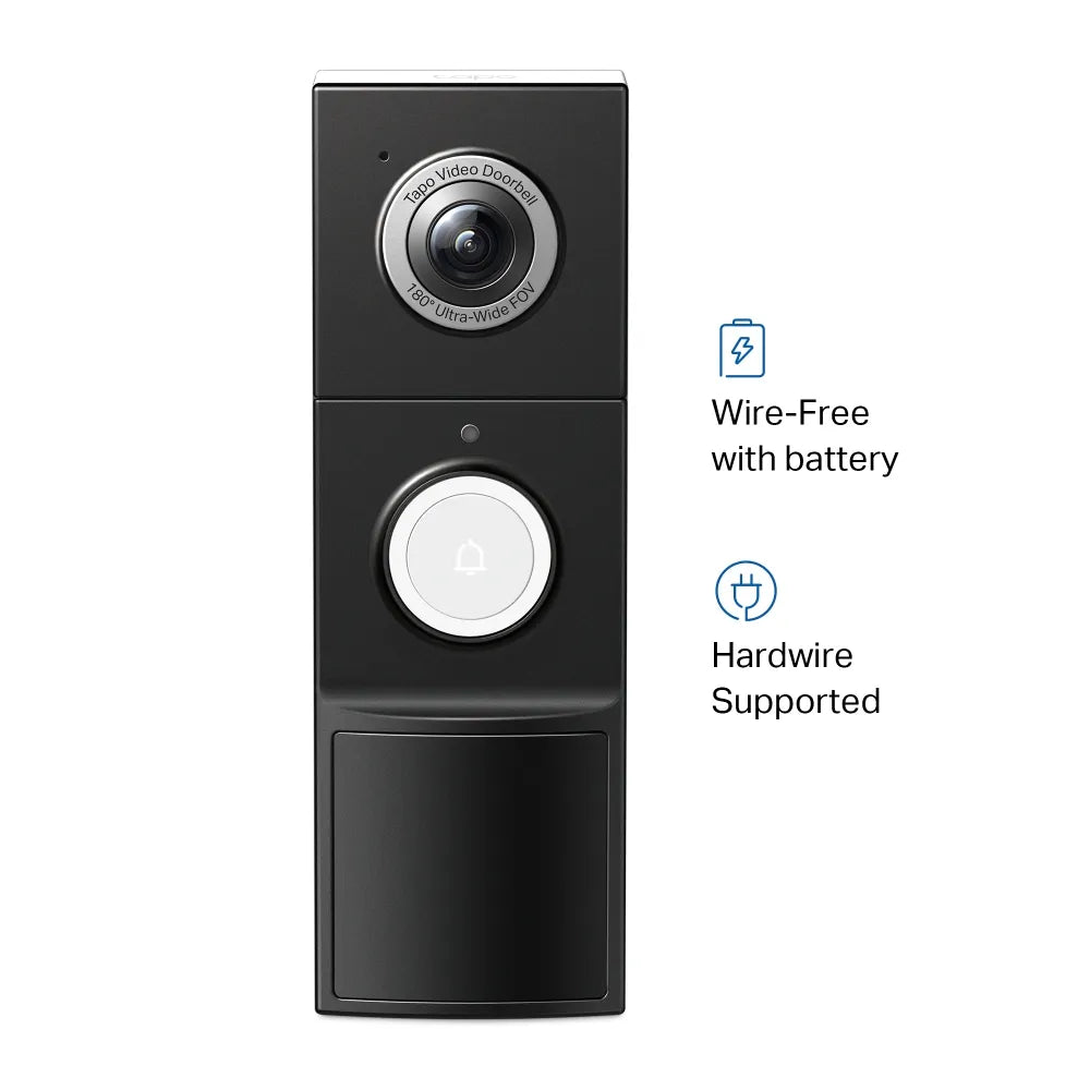 TP-Link Tapo D235 2K 5MP Battery & Wired Smart Video Doorbell with Wi-Fi Chime - متجر TT Tab للتقنيات الحديثة