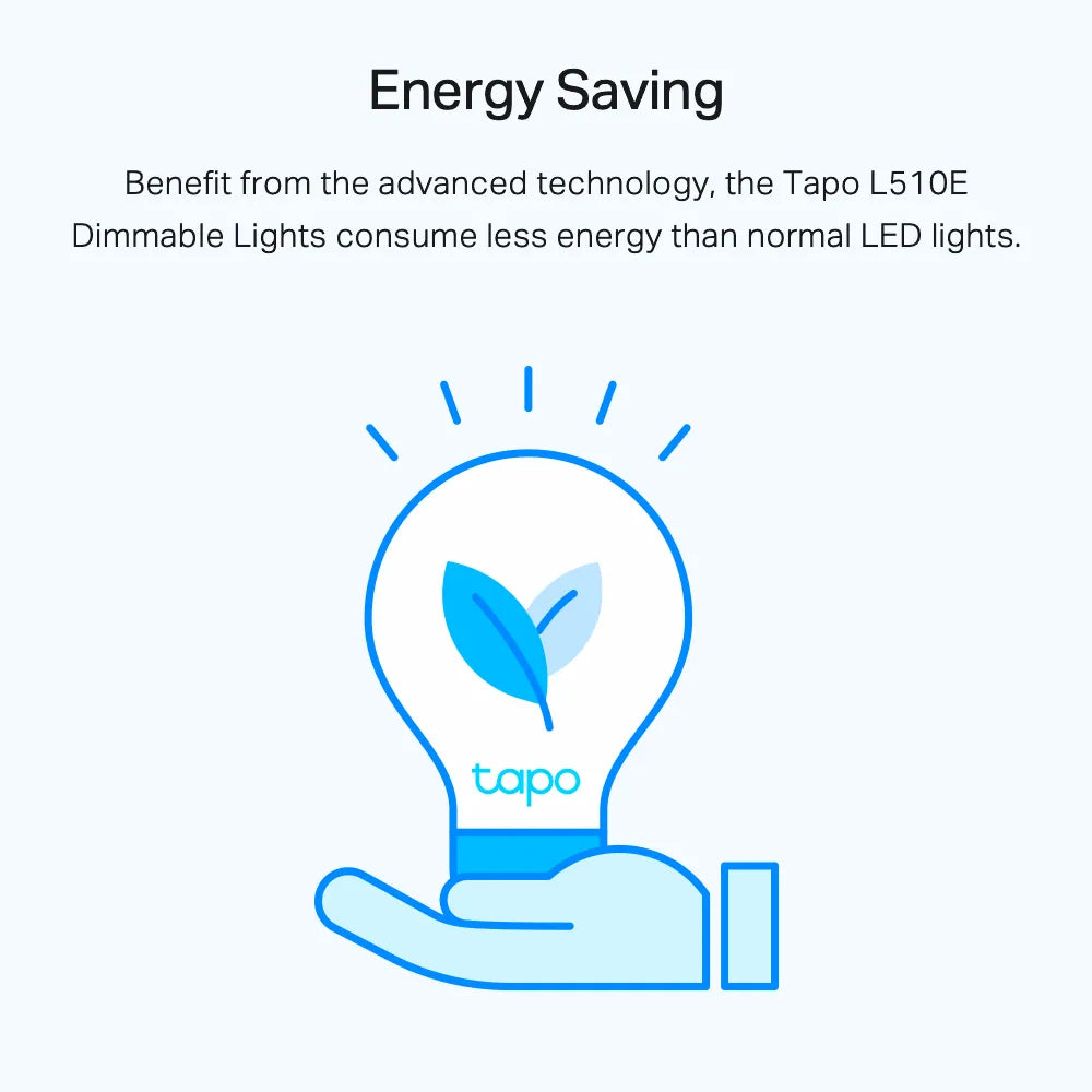 TP-Link Tapo L510E Smart Wi-Fi Light Bulb, Dimmable - للتقنيات الحديثة TT TAB متجر