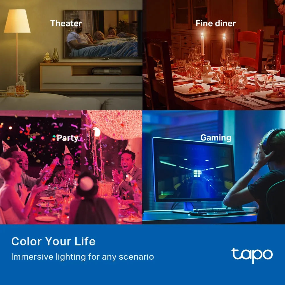 TP-Link Tapo L530E Smart Wi-Fi Light Bulb, Multicolor - للتقنيات الحديثة TT TAB متجر