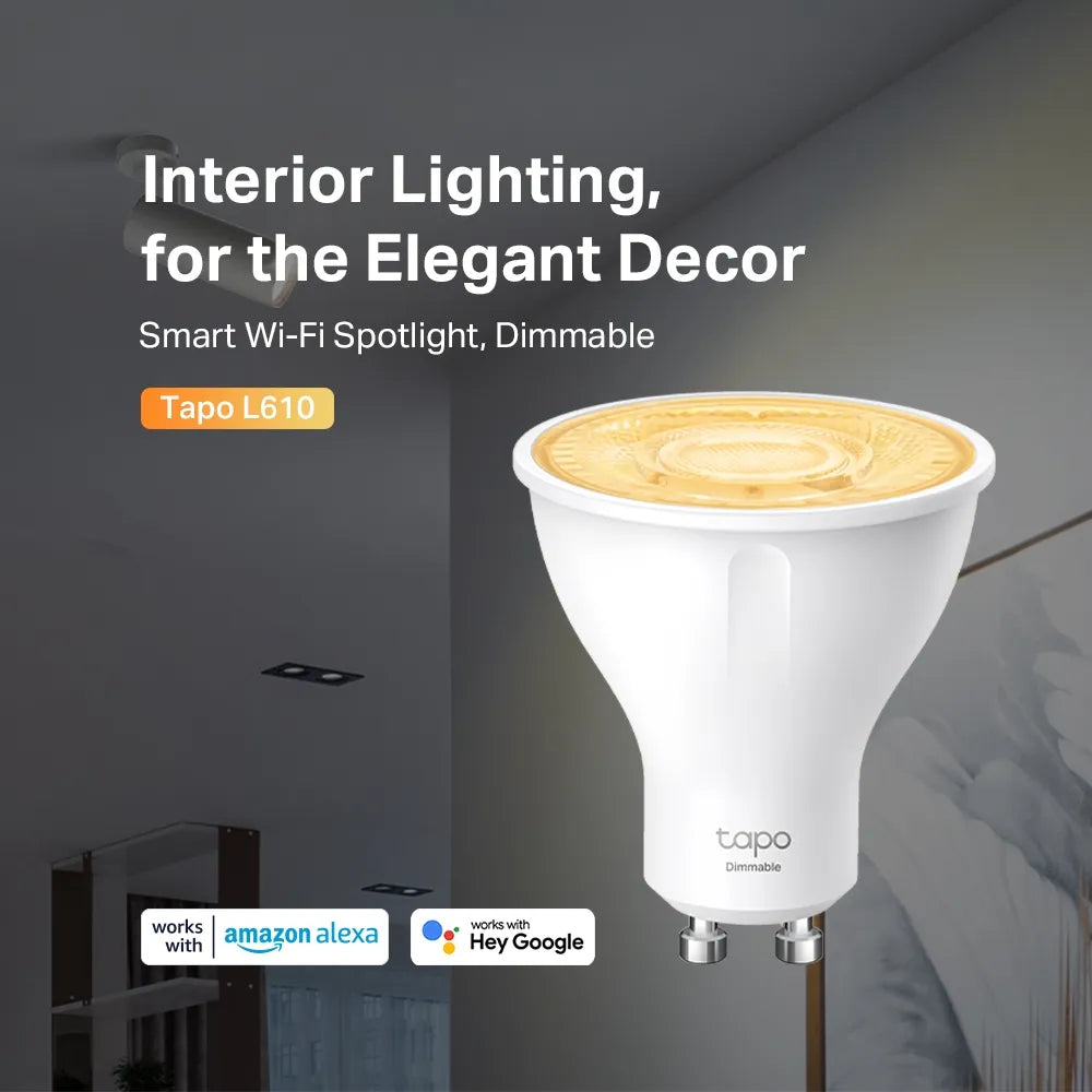 TP-Link Tapo L610 Smart Wi-Fi Spotlight Dimmable 1-Pack - للتقنيات الحديثة TT TAB متجر