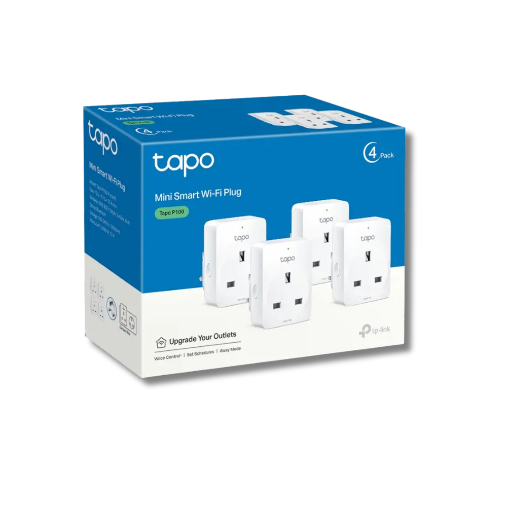 TP-Link Tapo P100 Mini Smart Wi-Fi Socket 4-Pack - للتقنيات الحديثة TT TAB متجر