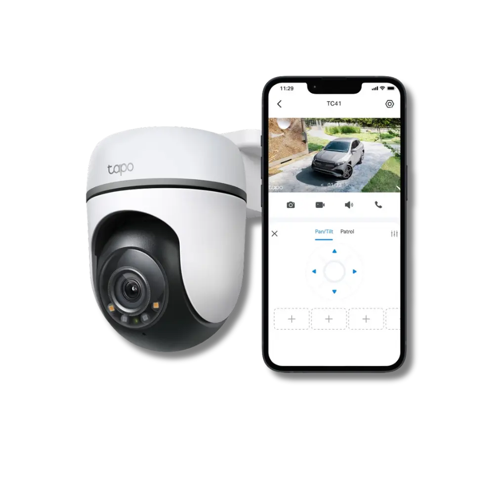 TP-Link Tapo TC41 2K Outdoor Pan/Tilt Security Wi-Fi Camera with Color Night Vision - متجر TT Tab للتقنيات الحديثة