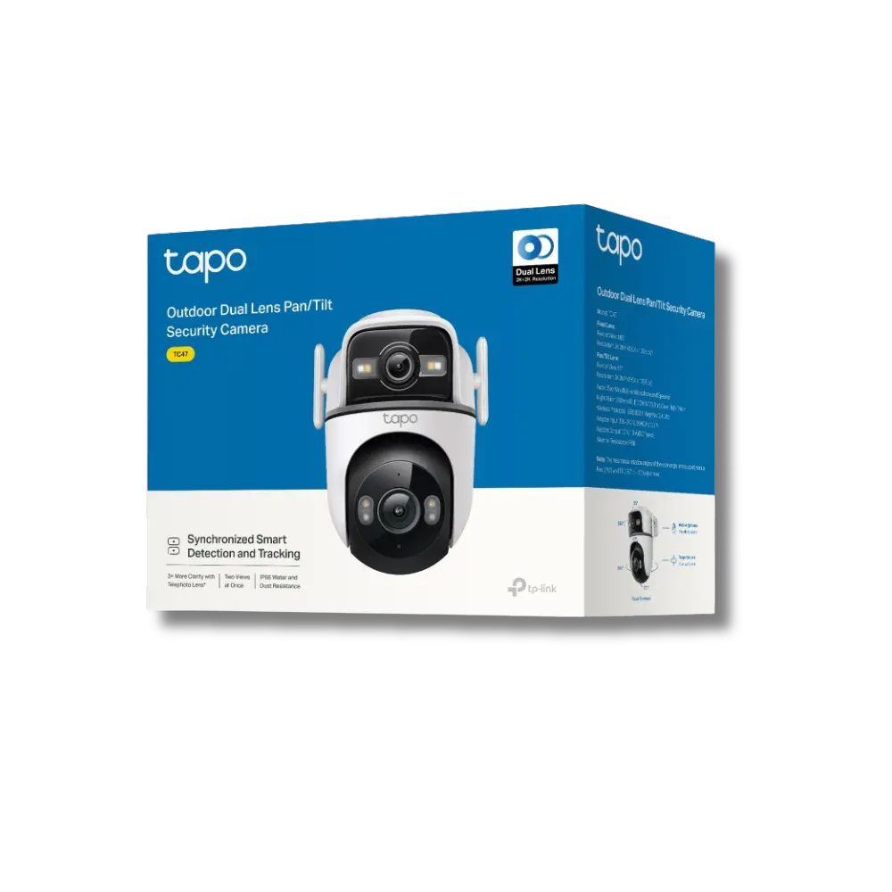 TP-Link Tapo TC47 Dual-Lens 2K 3MP Outdoor Pan/Tilt Security Wi-Fi 6 Camera - متجر TT Tab للتقنيات الحديثة