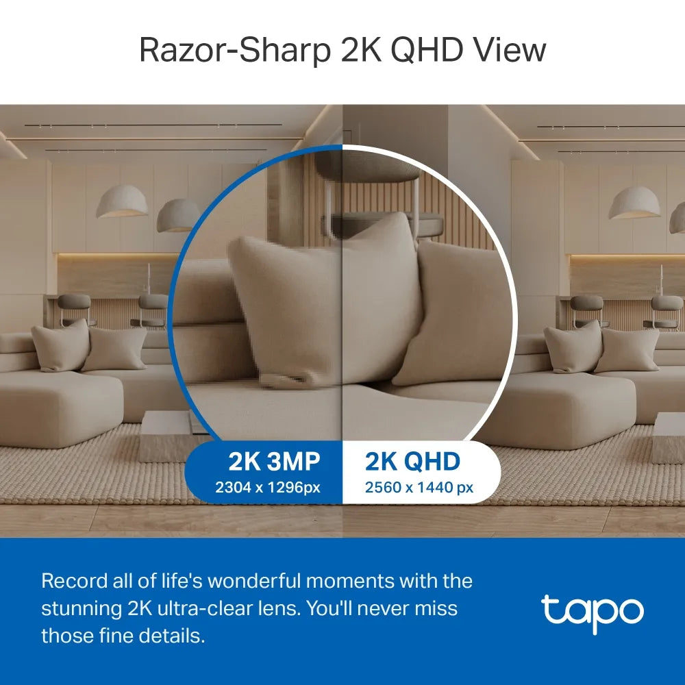 TP-Link Tapo TC72 Pan Tilt AI Home Security Wi-Fi Camera with Specific Target Tracking - متجر TT Tab للتقنيات الحديثة