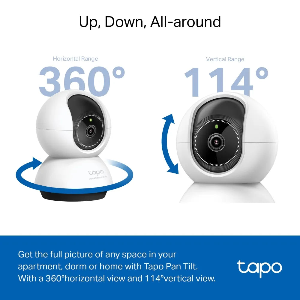 TP-Link Tapo TC72 Pan Tilt AI Home Security Wi-Fi Camera with Specific Target Tracking - متجر TT Tab للتقنيات الحديثة