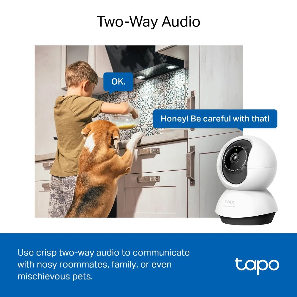 TP-Link Tapo TC72 Pan Tilt AI Home Security Wi-Fi Camera with Specific Target Tracking - متجر TT Tab للتقنيات الحديثة