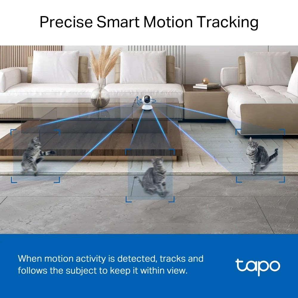 TP-Link Tapo TC72 Pan Tilt AI Home Security Wi-Fi Camera with Specific Target Tracking - متجر TT Tab للتقنيات الحديثة