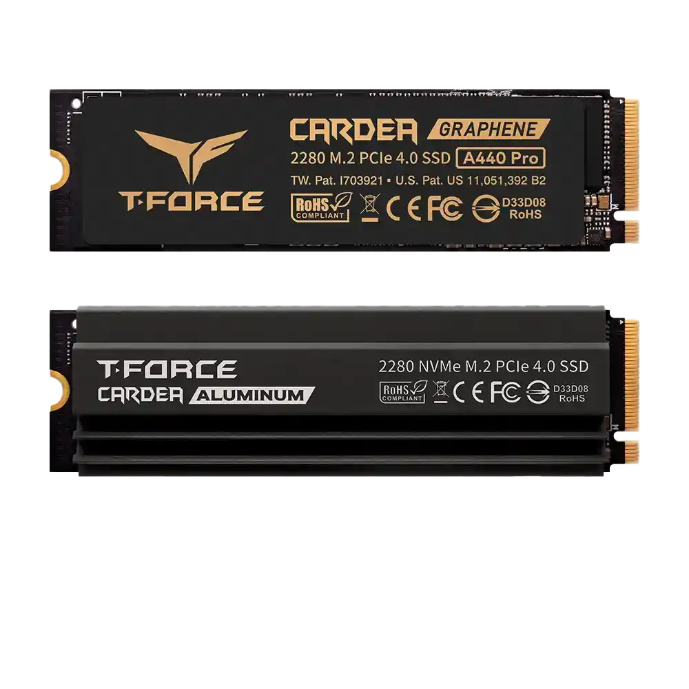 TeamGroup T-Force Cardea A440 Pro SSD NVMe Gen4 with DRAM and Aluminum Heatsink