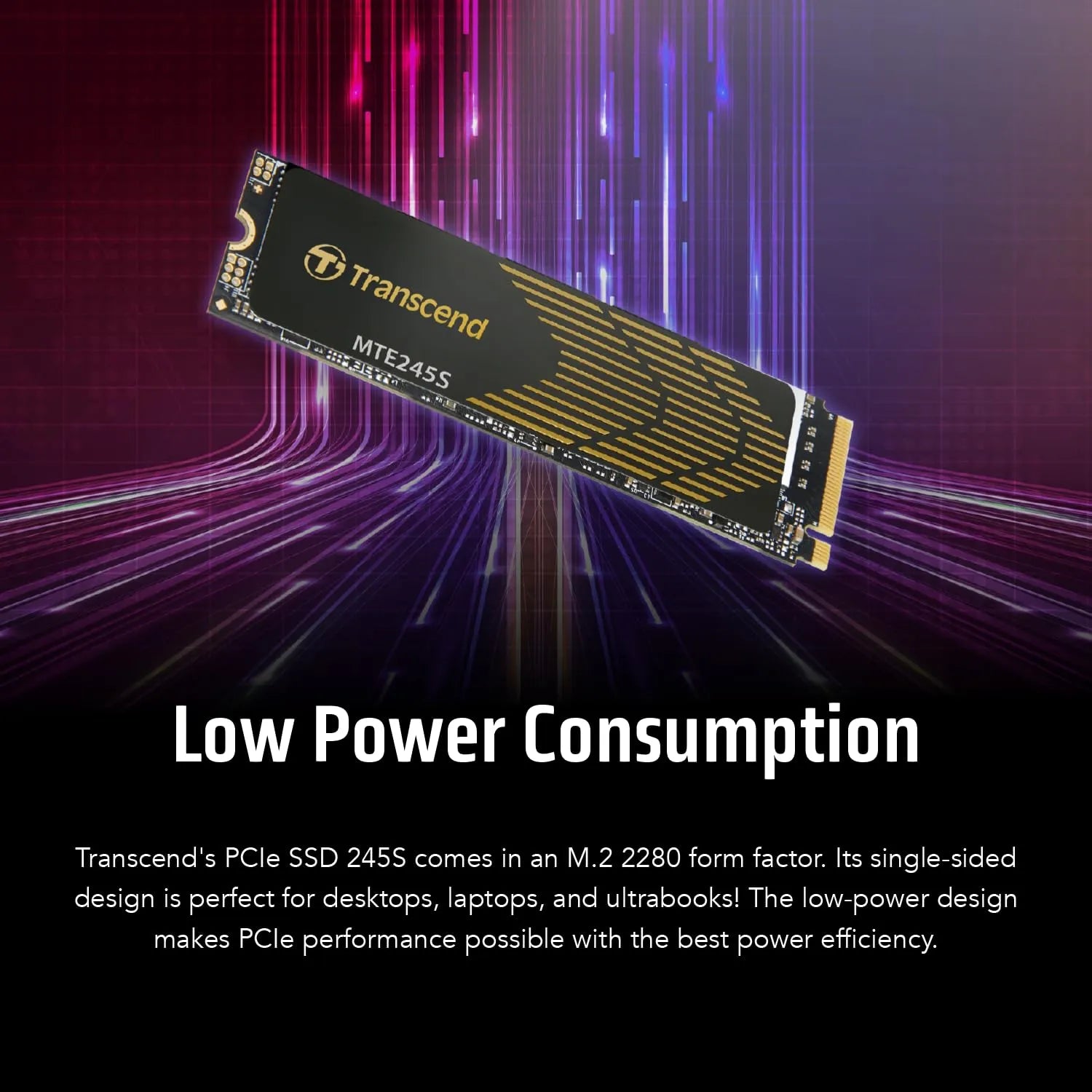 Transcend 245S SSD NVMe Gen4 with Graphene Heat-Spreading Sticker - متجر TT Tab للتقنيات الحديثة