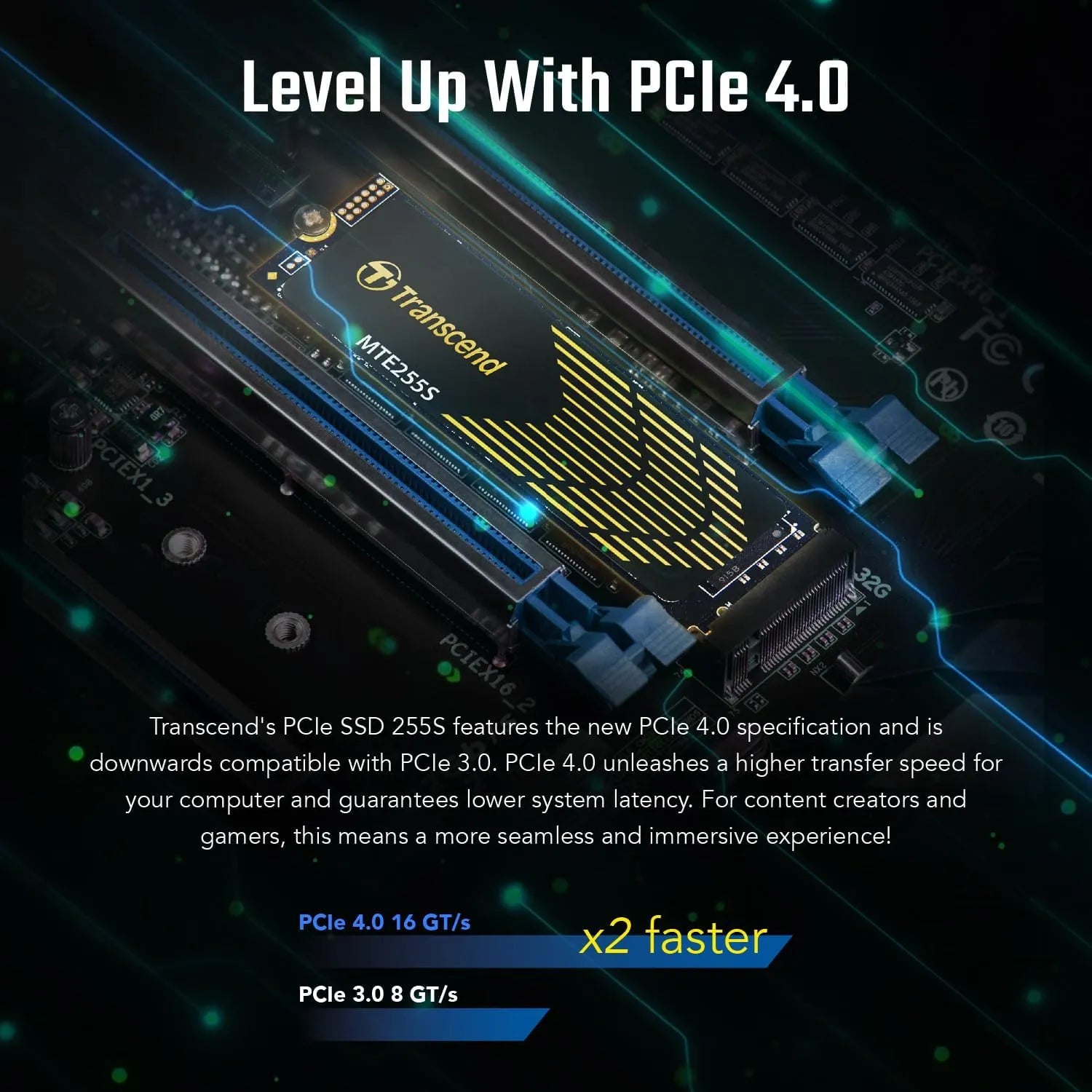 Transcend 255S SSD NVMe Gen4 with Graphene Heat-Spreading Sticker - متجر TT Tab للتقنيات الحديثة - متجر TT Tab للتقنيات الحديثة
