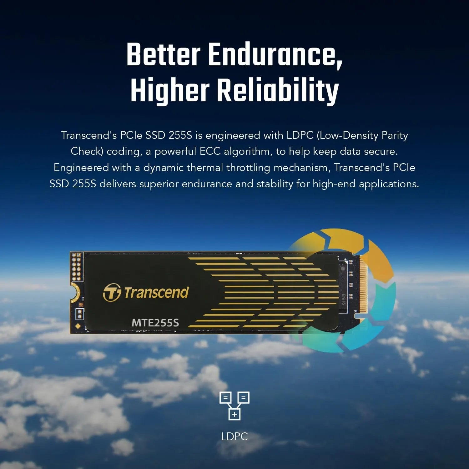 Transcend 255S SSD NVMe Gen4 with Graphene Heat-Spreading Sticker - متجر TT Tab للتقنيات الحديثة - متجر TT Tab للتقنيات الحديثة