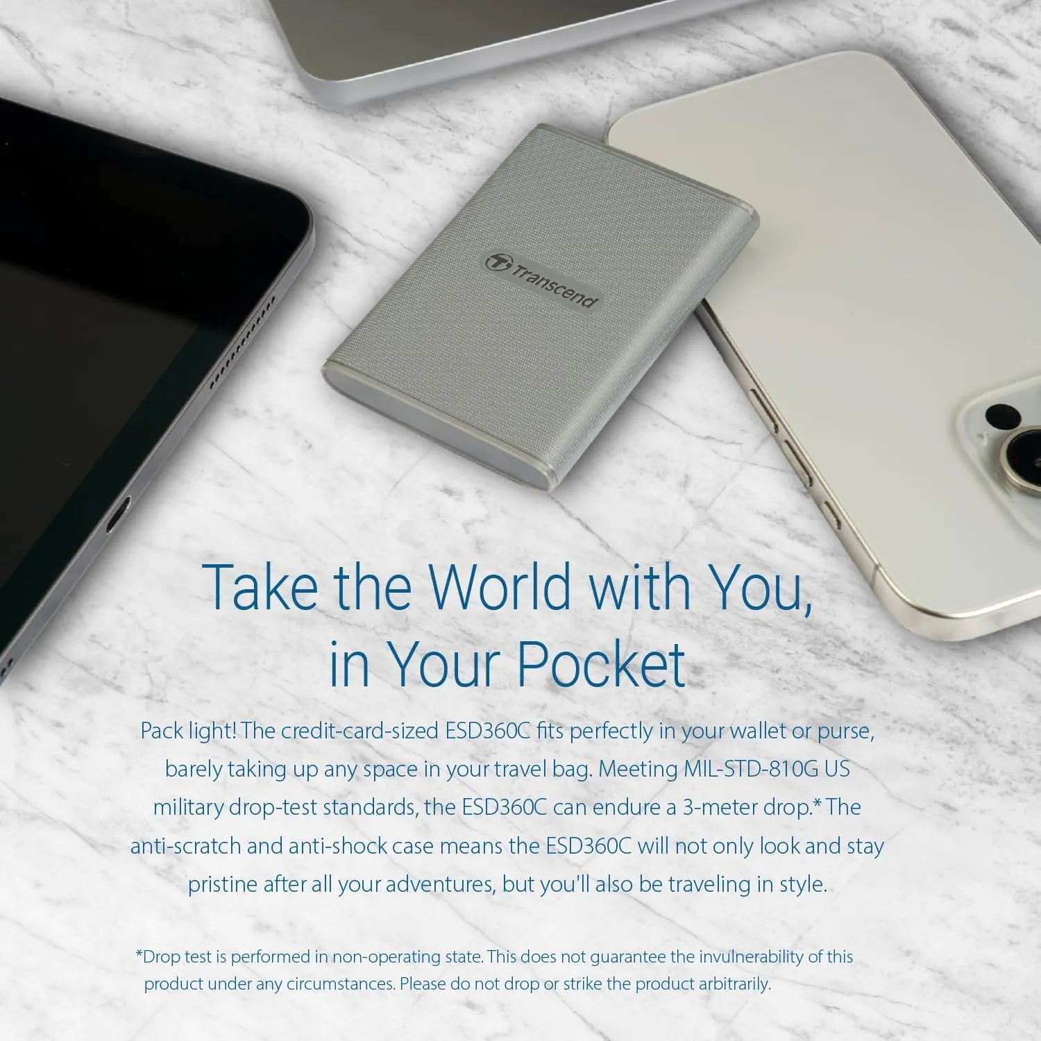 Transcend ESD360C Portable SSD Speed up to 2000MB/s - متجر TT Tab للتقنيات الحديثة