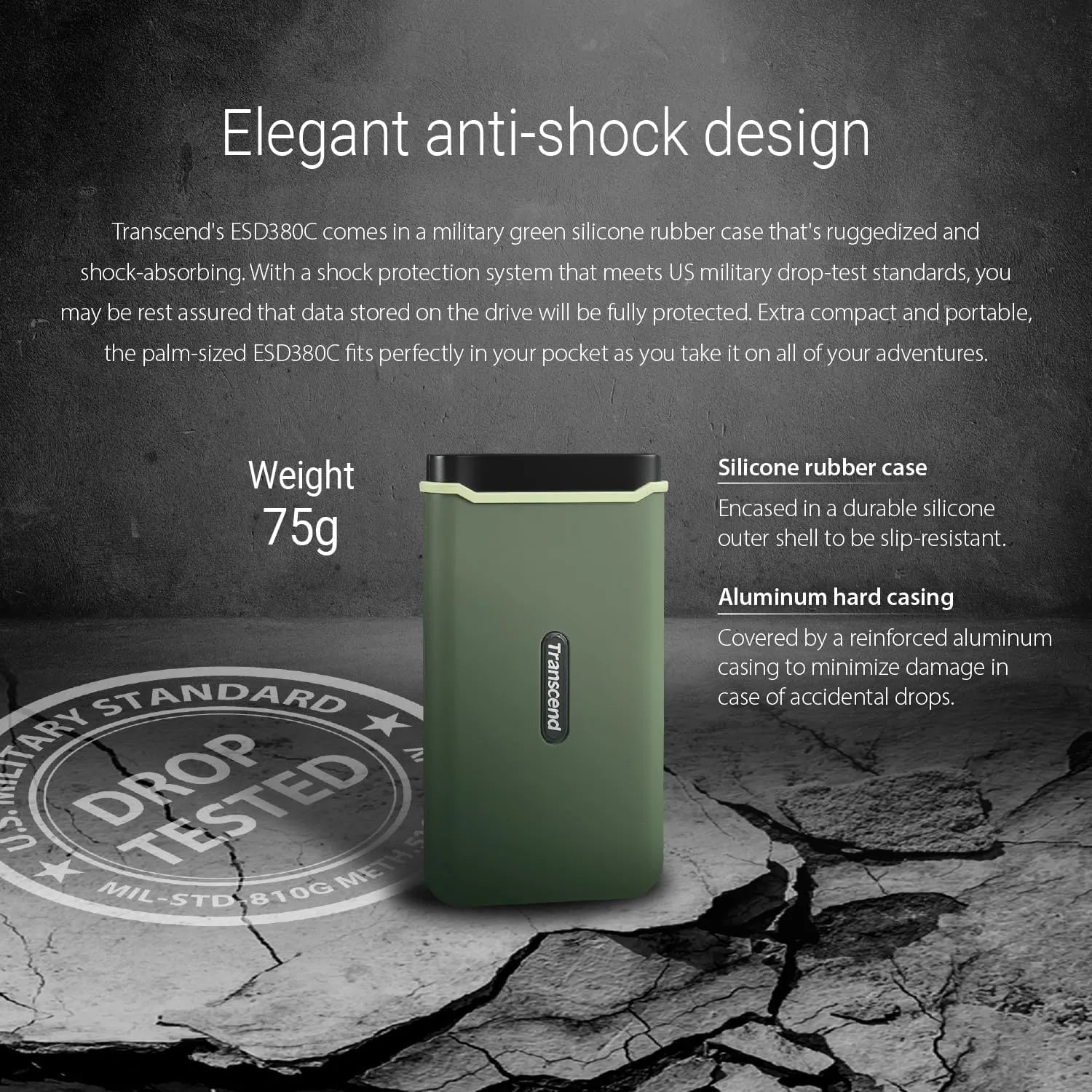 Transcend ESD380C Portable SSD Speed up to 2000MB/s - متجر TT Tab للتقنيات الحديثة