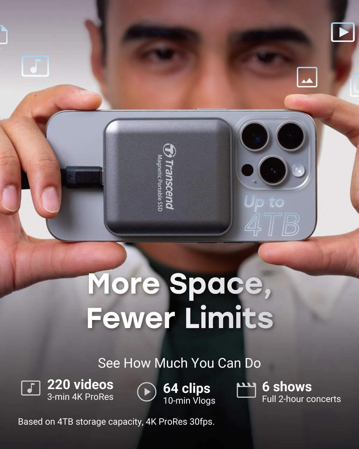 Transcend ESD420 Portable SSD 2000MB/s Support MagSafe