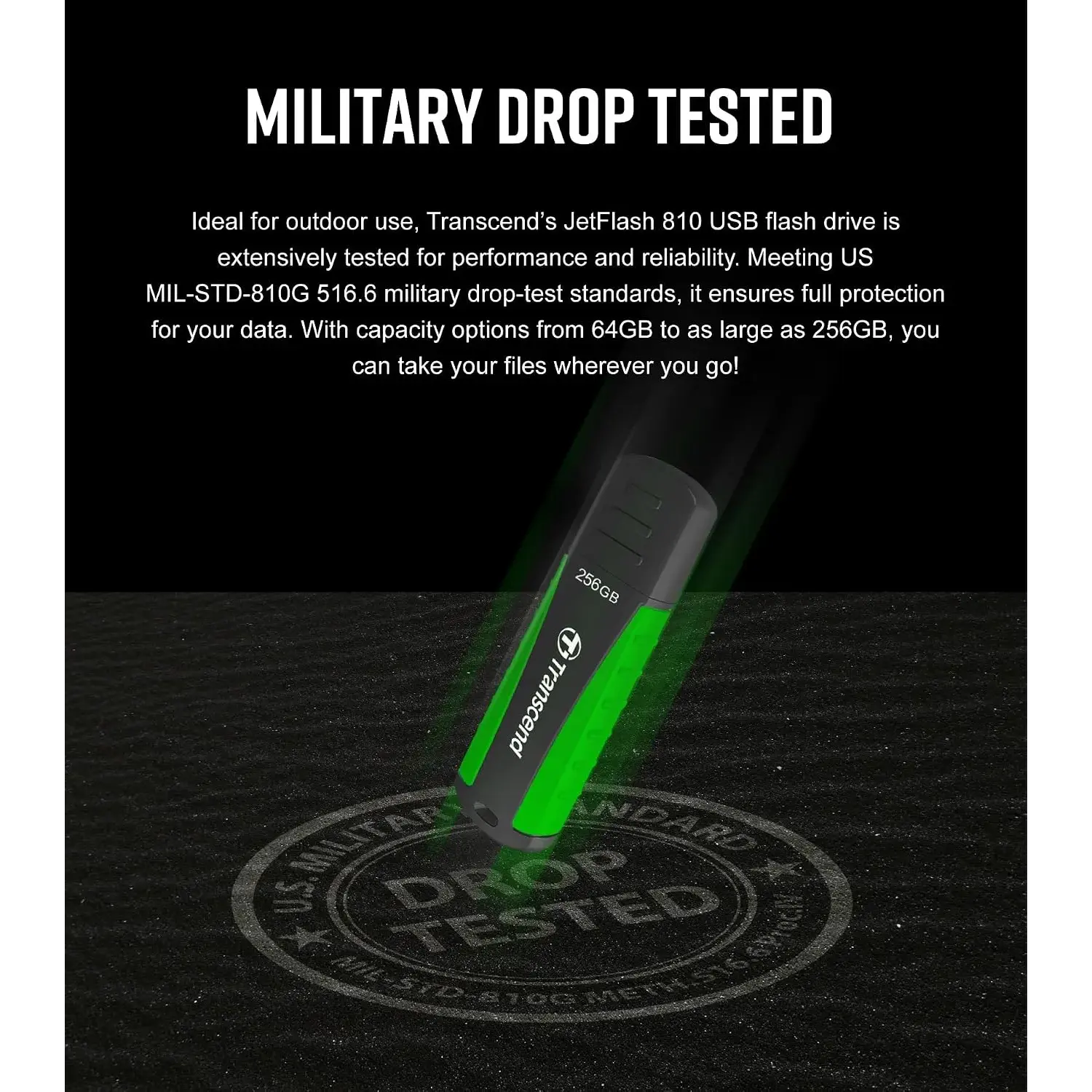 Transcend JetFlash 810 USB Flash Drive with Rugged Design - متجر TT Tab للتقنيات الحديثة