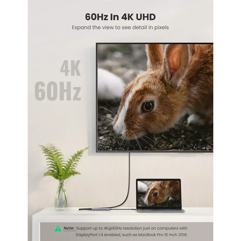 UGREEN 70495 5-in-1 USB-C Hub 3×USB-A 3.0 with 4K@60Hz HDMI & 100W PD Input - متجر TT Tab للتقنيات الحديثة