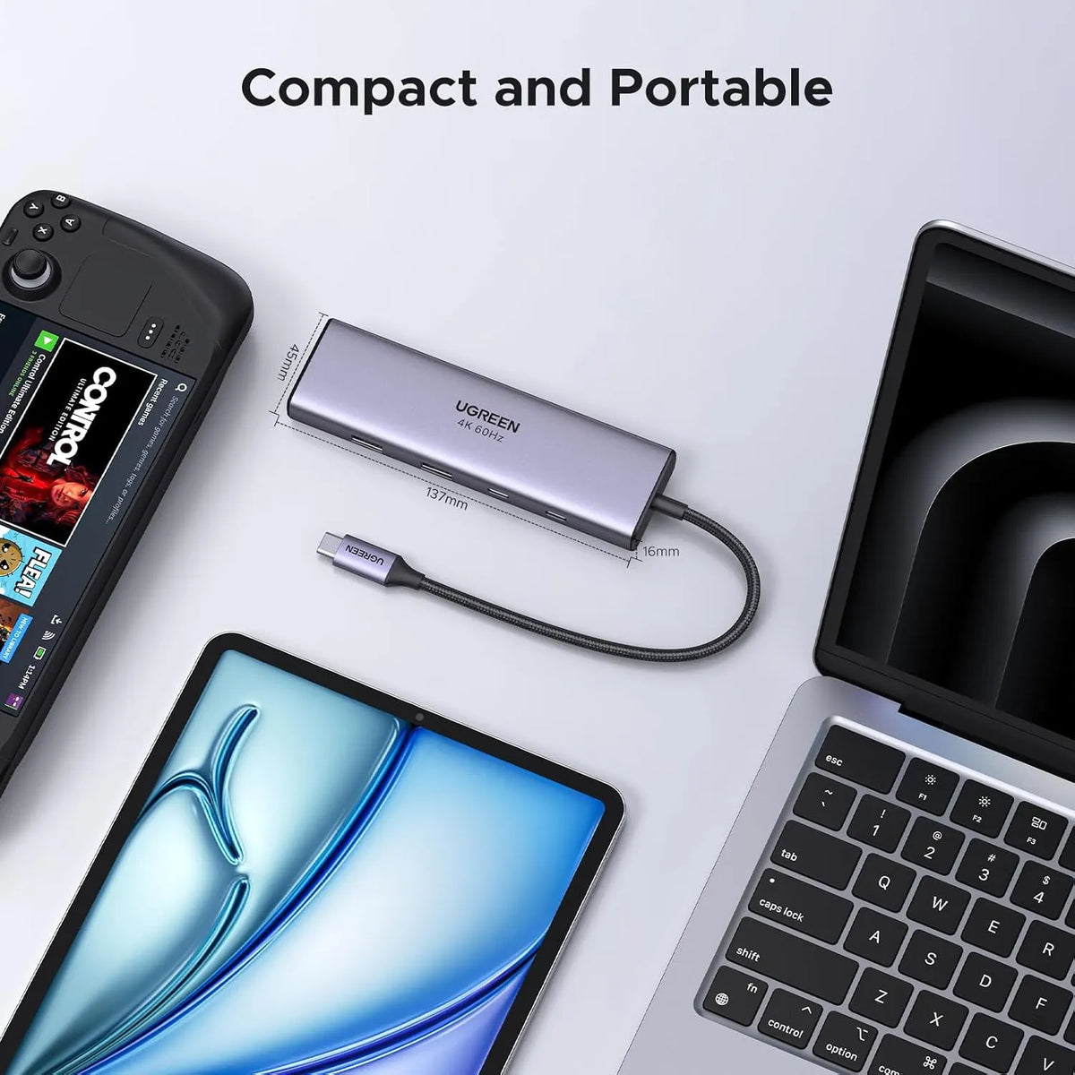 UGREEN CM498 15375 9-in-1 USB-C Hub with 4K@60Hz HDMI & Gigabit Ethernet & SD/TF & 100W PD Input - متجر TT Tab للتقنيات الحديثة