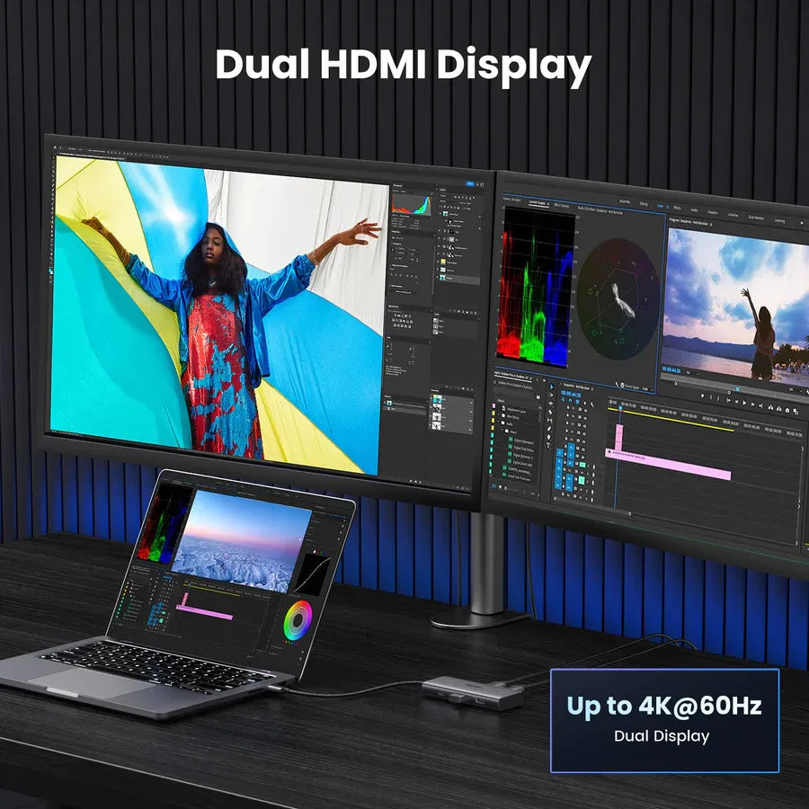 UGREEN CM498 1585 Dock Station 6-in-1 Support MST - متجر TT Tab للتقنيات الحديثة