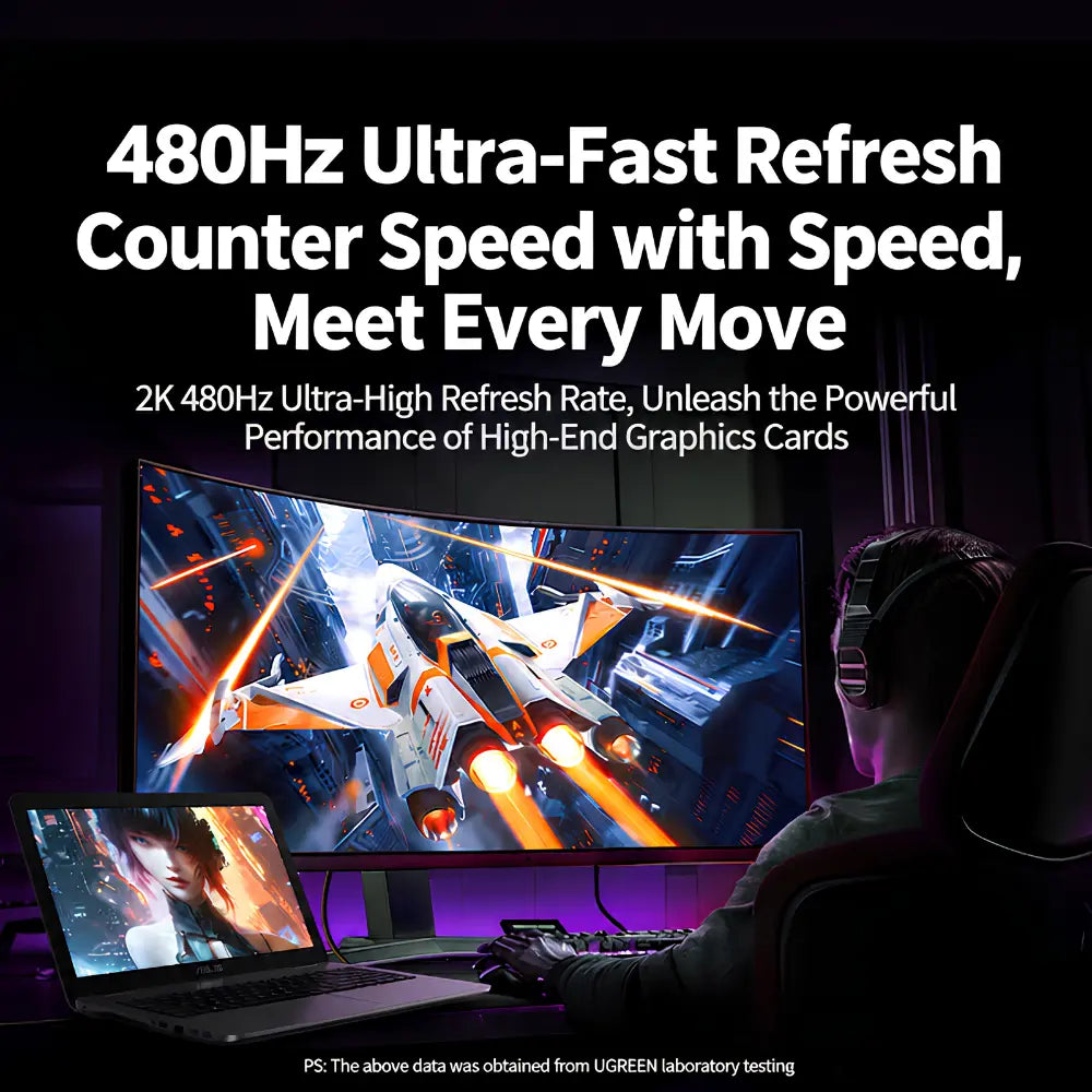 UGREEN USB-C to DisplayPort 2.1 Cable 16K@60Hz 80Gbps - متجر TT Tab للتقنيات الحديثة