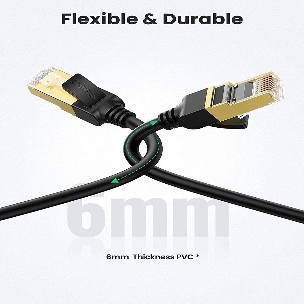 UGREEN Cat 7 F/FTP 10Gbps 600MHz Ethernet Cable  - متجر TT Tab للتقنيات الحديثة