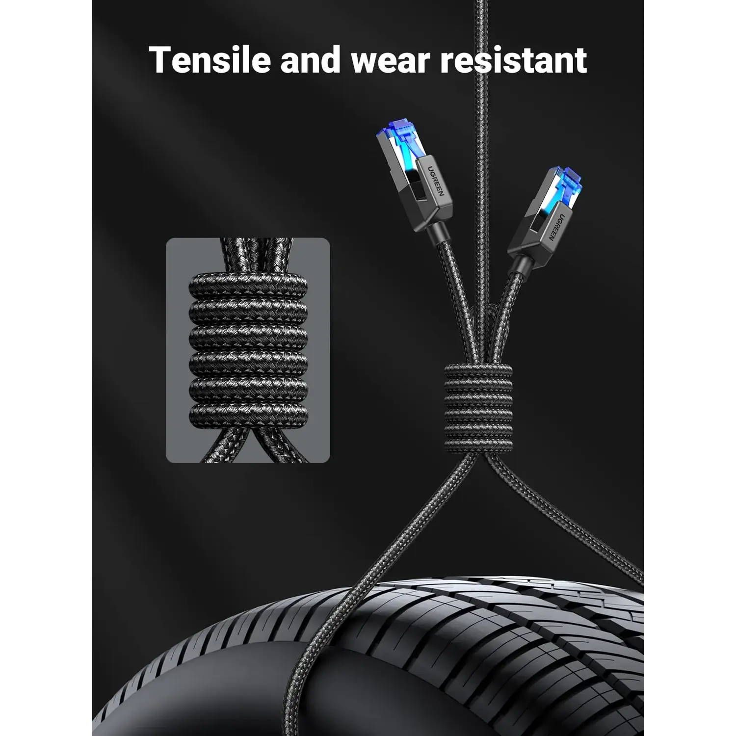 UGREEN Cat 8 F/FTP 40Gbps 2000MHz Ethernet Cable  - متجر TT Tab للتقنيات الحديثة