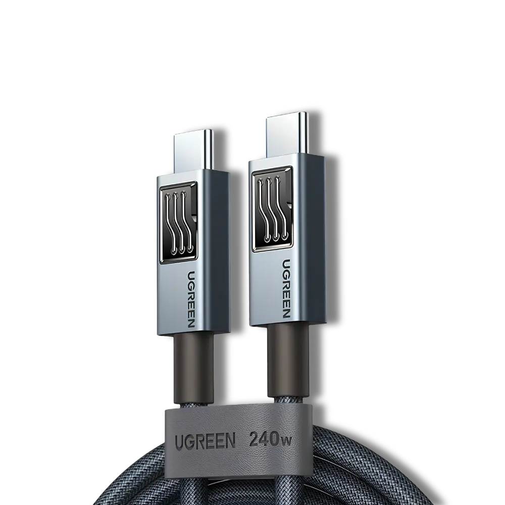 UGREEN US559 15367 240W USB-C to USB-C Silicone Braided Charging Cable 1.5m - متجر TT Tab للتقنيات الحديثة