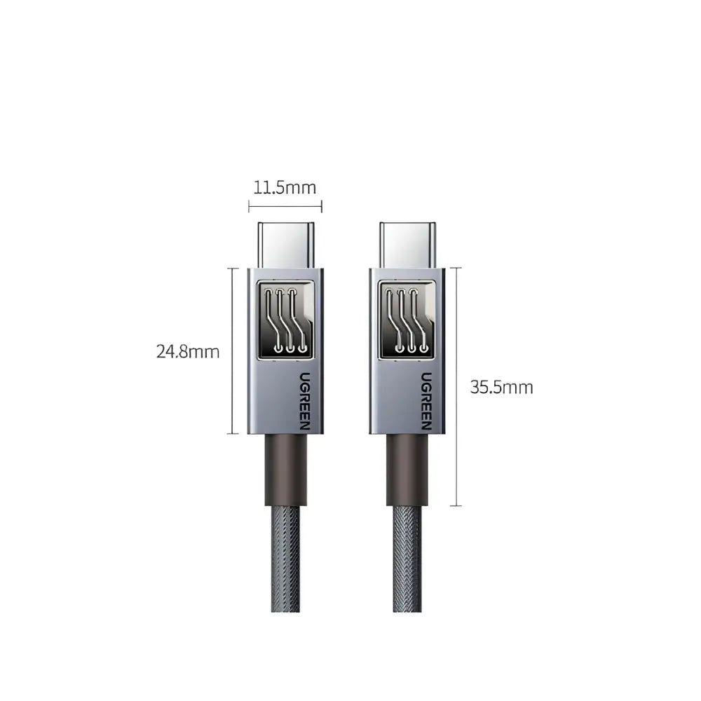 UGREEN US559 15367 240W USB-C to USB-C Silicone Braided Charging Cable 1.5m - متجر TT Tab للتقنيات الحديثة